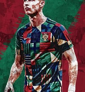 Cristiano Ronaldo Portugal Shirt HD Metal Poster