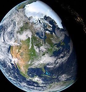 Earth from space HD Metal Poster