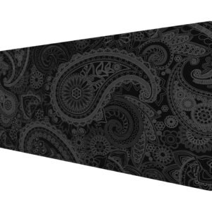 Black White Floral Design Mouse Pad