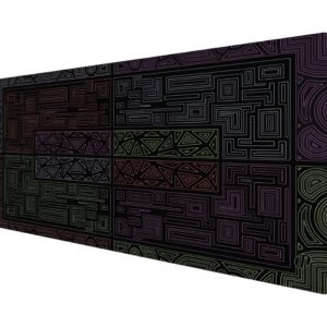 Colorful Square Maze Mouse Pad