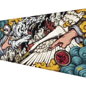 Fierce White Tiger & Soaring Crane Mouse Pad