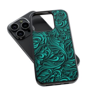 3D Green Flowers Phone Case