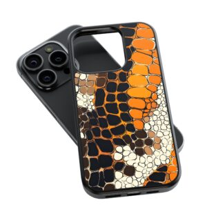 Orange Snake Skin Phone Case